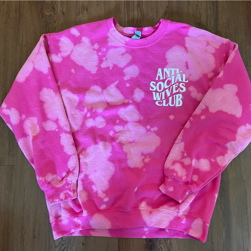 Custom Anti Social Wives Club Crewneck Sweatshirt